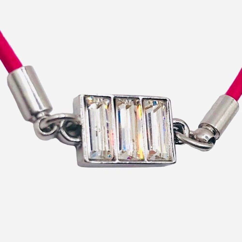 Retro Lia Sophia "Strawberry Parfait" Hot Pink Gimme Gummy Tennis Bracelet - Picture 6 of 7